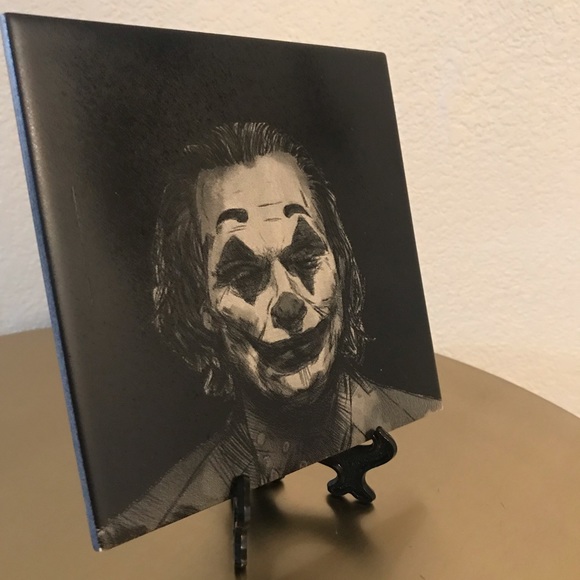 The joker custom laser engraved ceramic tile 6x6 - Picture 2 of 3